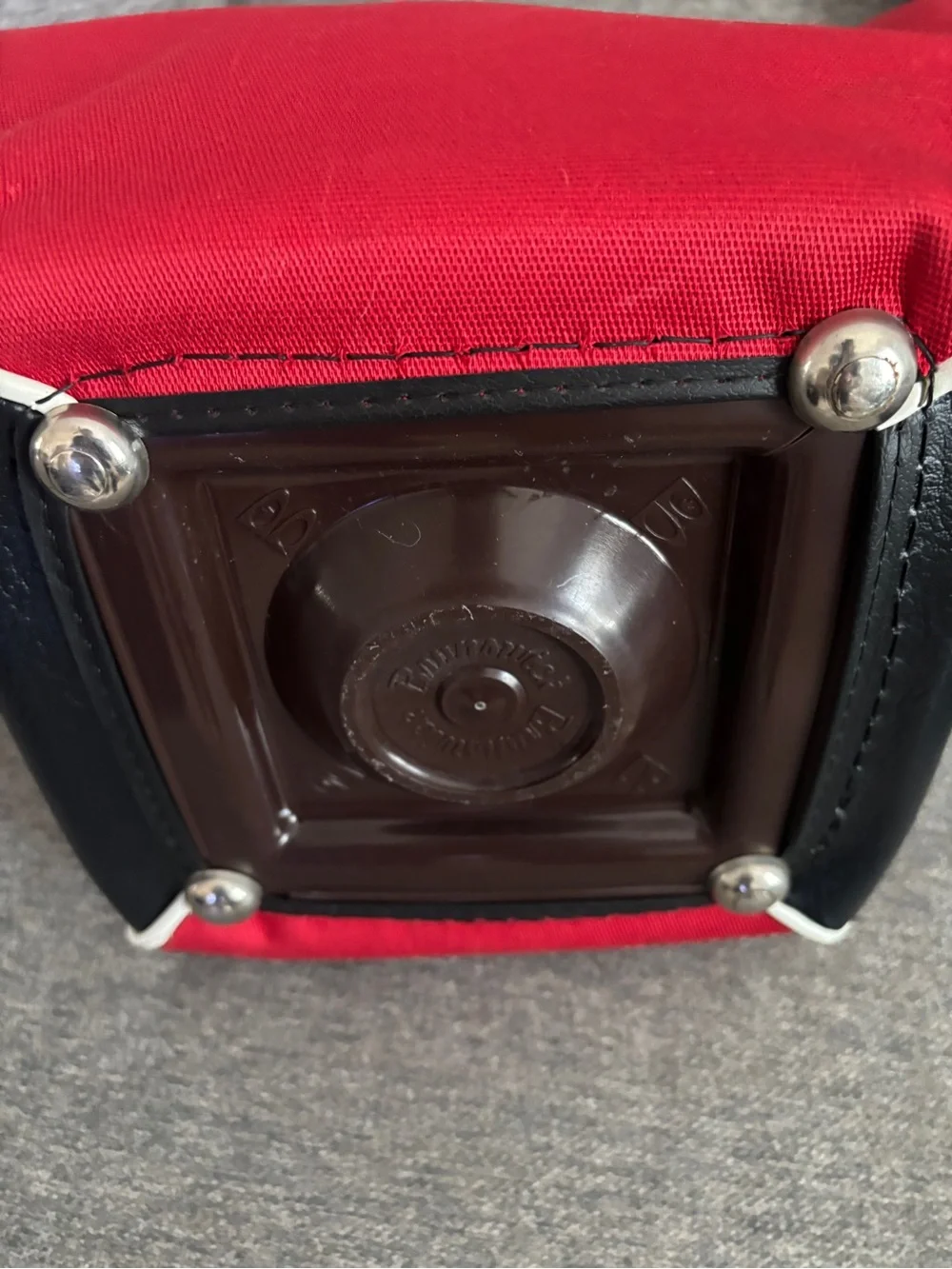 Vintage Brunswick Red Bowling Bag with Black Trim